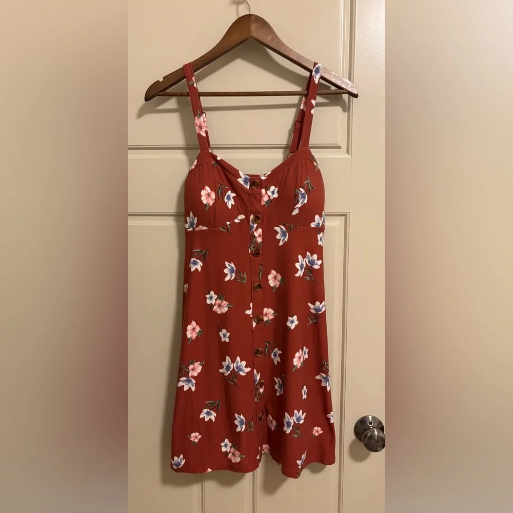 No Boundaries Orange Floral Dress